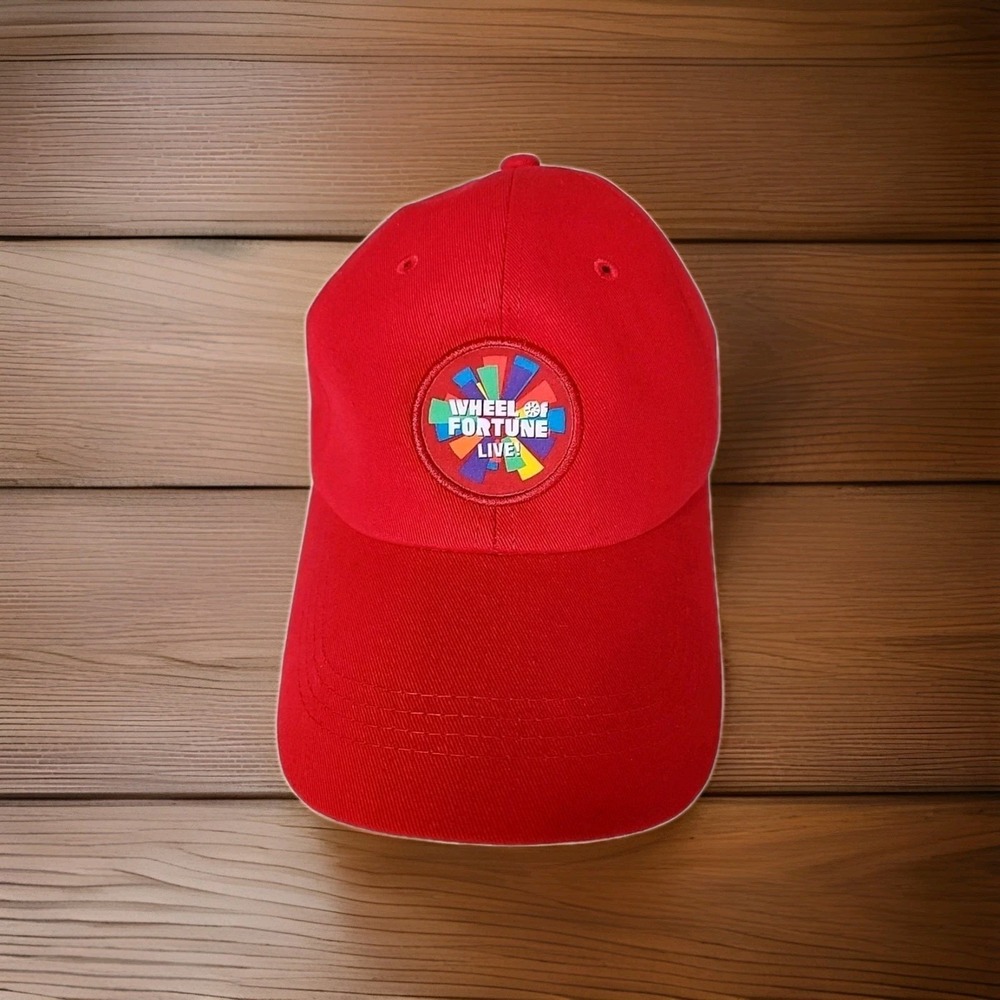 Wheel Of Fortune Live! Baseball Cap Red Adjustable Strap Back '23 Promo Fan Gift